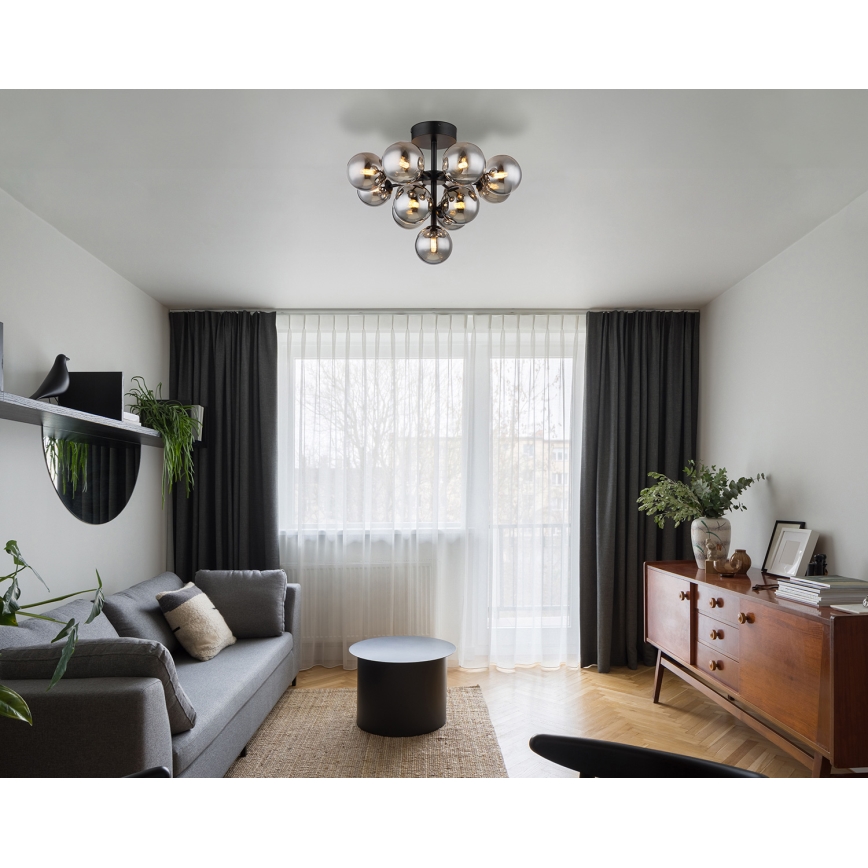 Globo - Bevestigde hanglamp 13xG9/5W/230V diameter 56 cm zwart