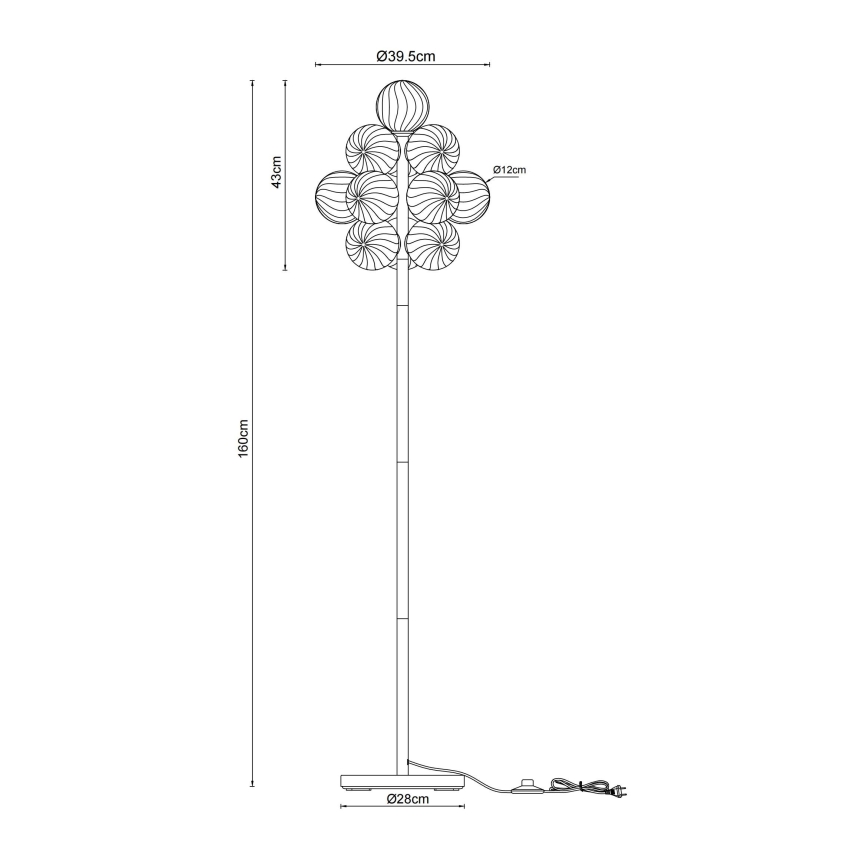 Globo - Vloerlamp 13xG9/4W/230V
