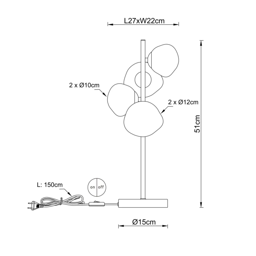 Globo - Lampe de table 4xG9/5W/230V