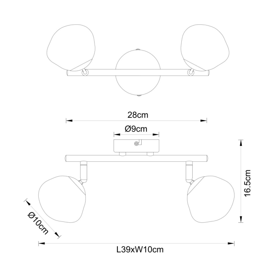 Globo - Spot orientable 2xG9/5W/230V