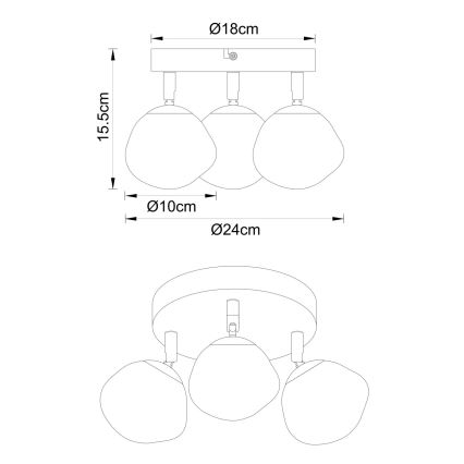 Globo - Spotlamp 3xG9/5W/230V