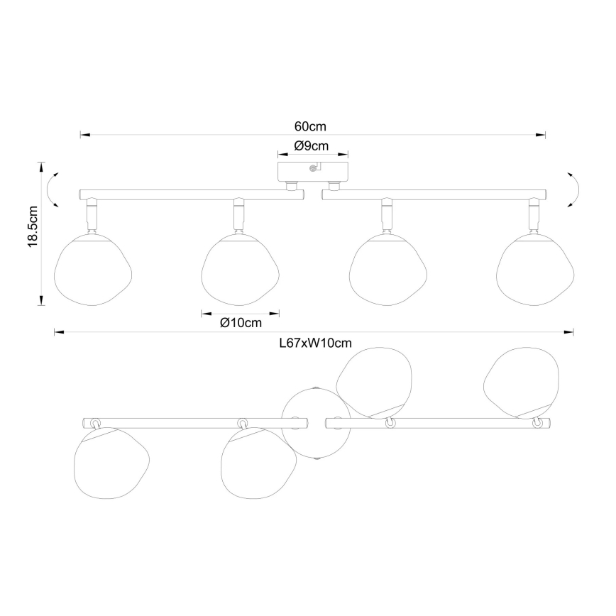 Globo - Spot orientable 4xG9/5W/230V