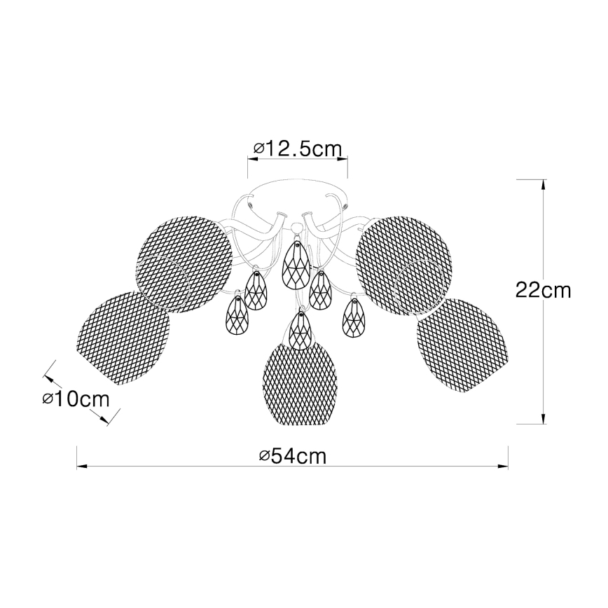Globo - Plafonnier 5xE14/40W/230V
