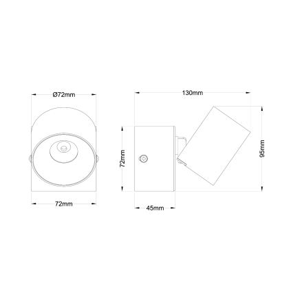 Globo - LED-wandspot LED/6W/230V