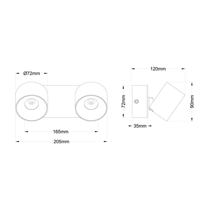 Globo - Spot LED 2x6W 230V