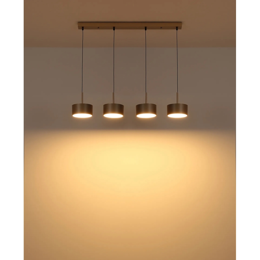 Globo - Suspension LED sur câble, 40 W, 230 V, 3000 K, laiton