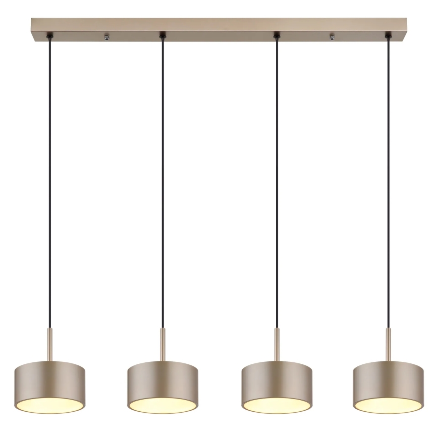 Globo - Suspension LED sur câble, 40 W, 230 V, 3000 K, laiton