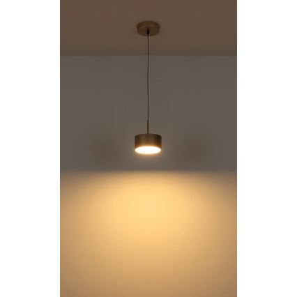 Globo - Suspension LED sur câble, 12 W, 230 V, 3000 K, Ø 15 cm, laiton
