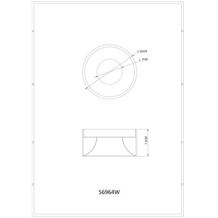 Globo - Plafonnier LED/12W/230V 3000K Ø 15 cm blanc
