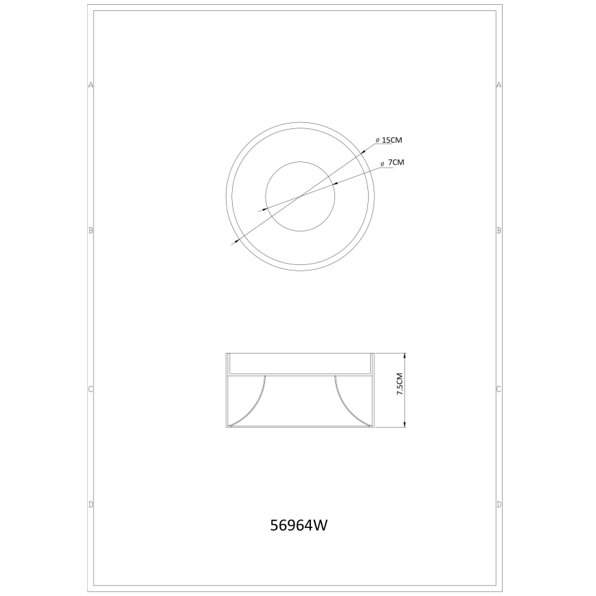 Globo - Plafonnier LED/12W/230V 3000K Ø 15 cm blanc