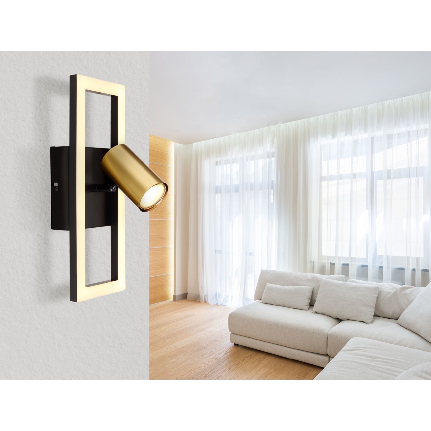 Globo - Spot mural LED 1xGU10/5W/230V + LED/12W/230V