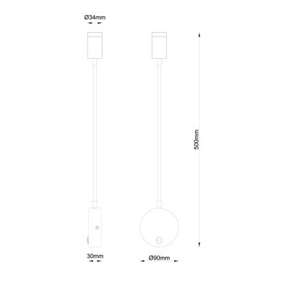 Globo - Petite lampe flexible LED/3W/230V