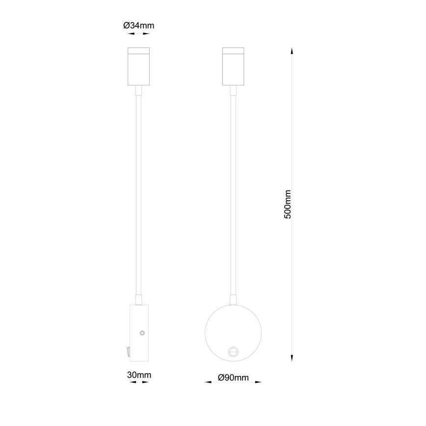 Globo - Petite lampe flexible LED/3W/230V