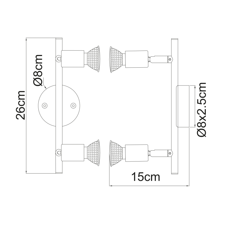 GLOBO 57381-2L - Spot LED OLANA 2xGU10/3W/230V