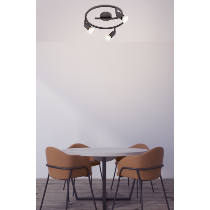 Globo - LED spot 3xGU10/3W/230V zwart