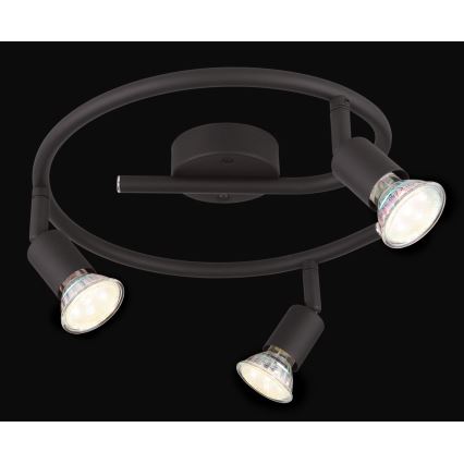 Globo - LED spot 3xGU10/3W/230V zwart