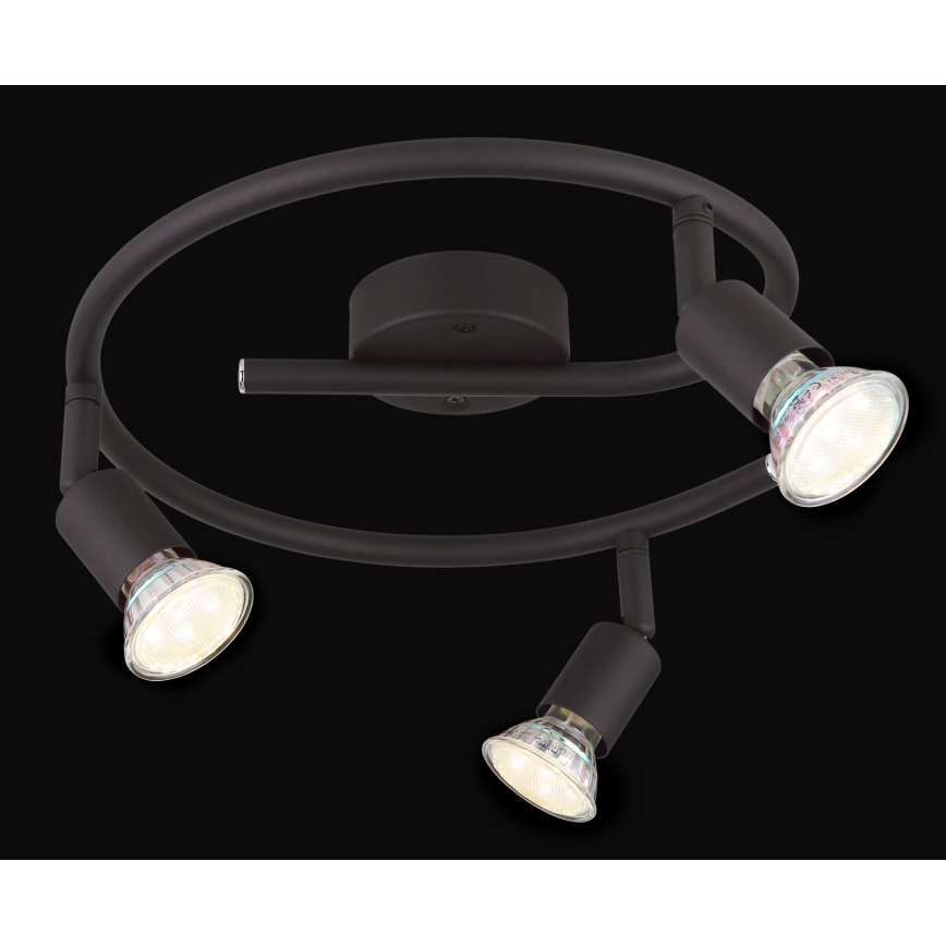 Globo - LED spot 3xGU10/3W/230V zwart