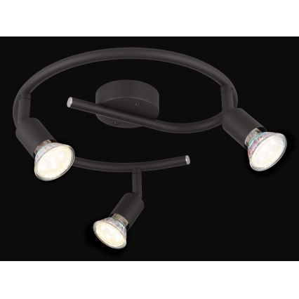 Globo - LED spot 3xGU10/3W/230V zwart