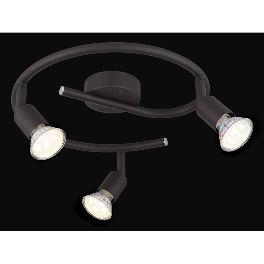 Globo - LED spot 3xGU10/3W/230V zwart
