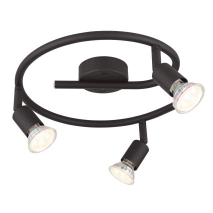 Globo - LED spot 3xGU10/3W/230V zwart