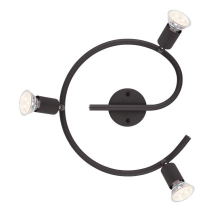 Globo - LED spot 3xGU10/3W/230V zwart