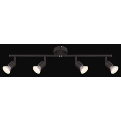 Globo - Spot LED 4xGU10/3W/230V noir