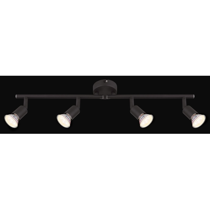 Globo - Spot LED 4xGU10/3W/230V noir