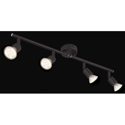 Globo - Spot LED 4xGU10/3W/230V noir