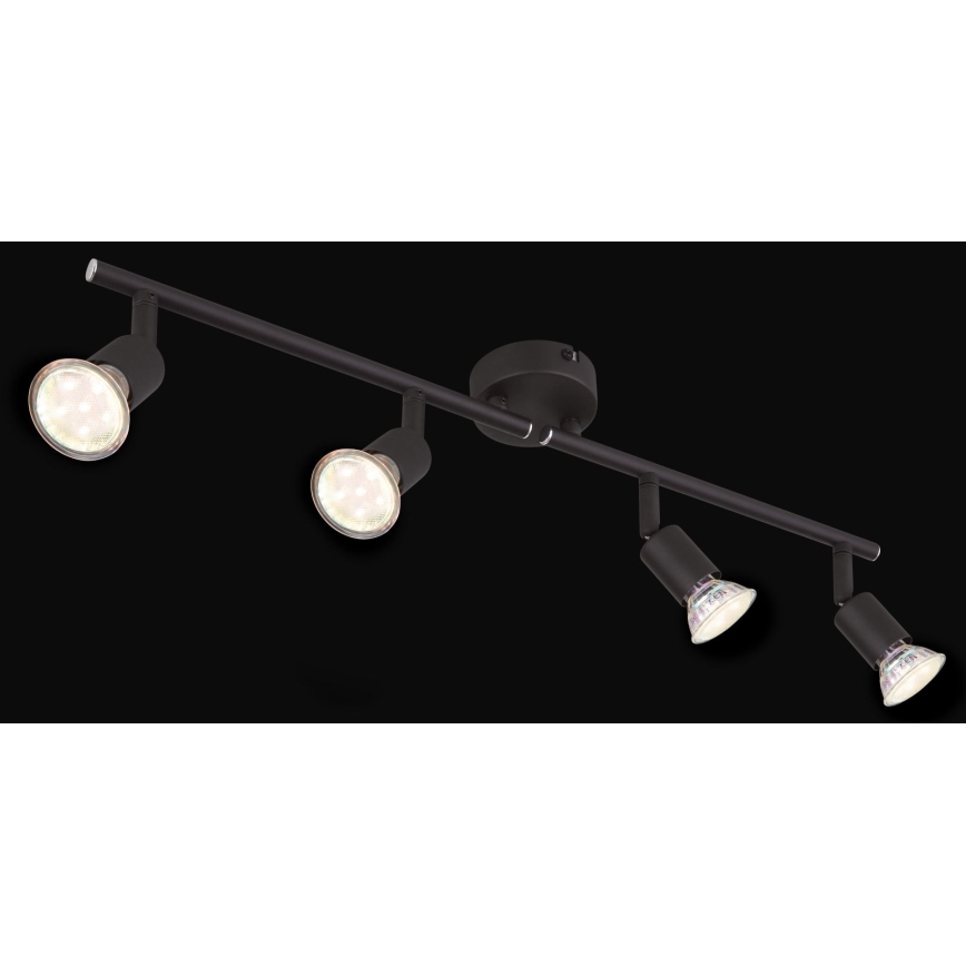 Globo - Spot LED 4xGU10/3W/230V noir