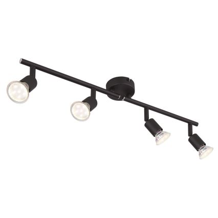 Globo - Spot LED 4xGU10/3W/230V noir