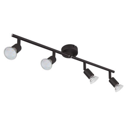 Globo - Spot LED 4xGU10/3W/230V noir