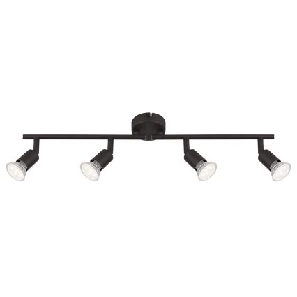 Globo - Spot LED 4xGU10/3W/230V noir
