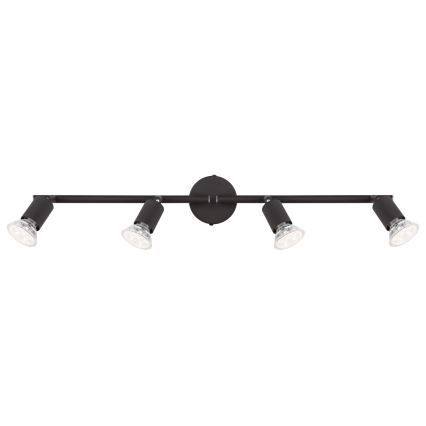 Globo - Spot LED 4xGU10/3W/230V noir