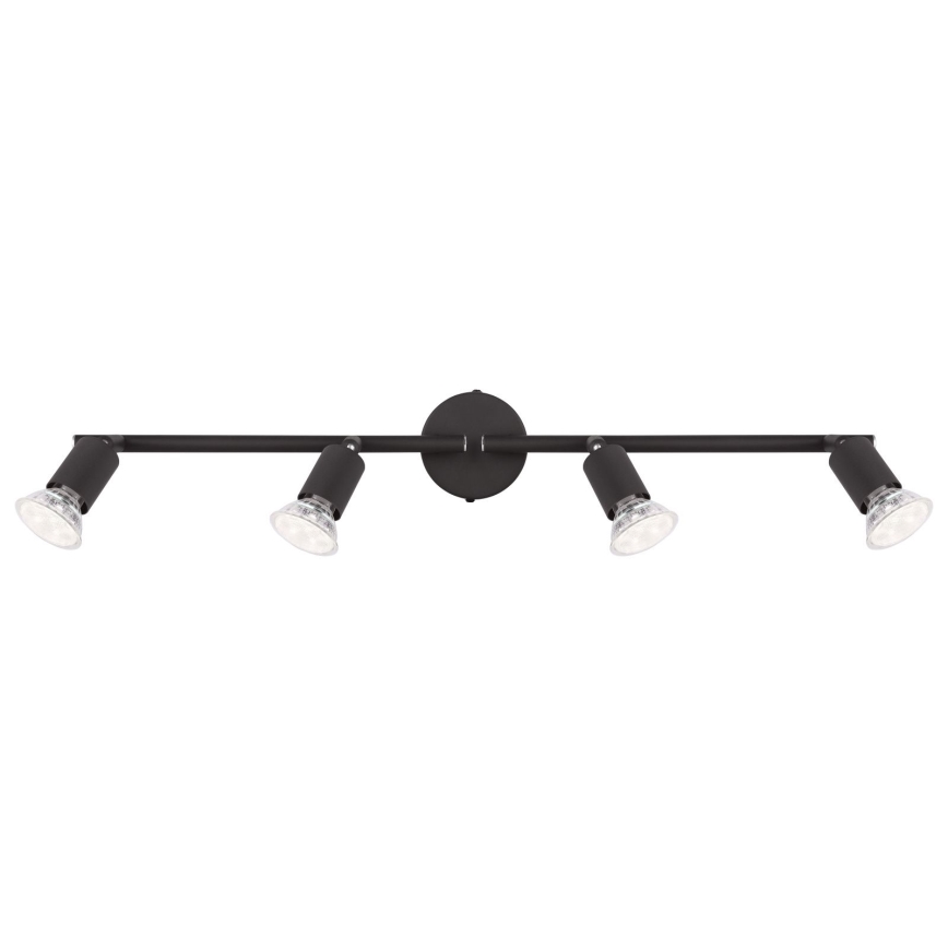 Globo - Spot LED 4xGU10/3W/230V noir