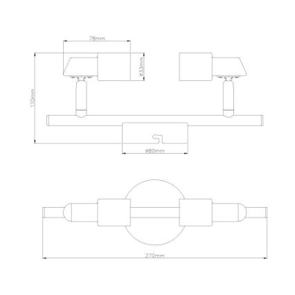 Globo - Spot LED 2xGU10/3W/230V