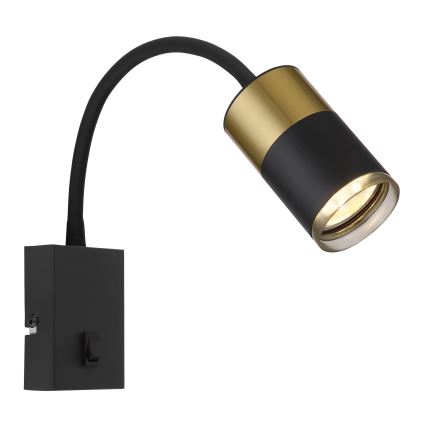 Globo - Wandspot 1xGU10/25W/230V zwart/goud
