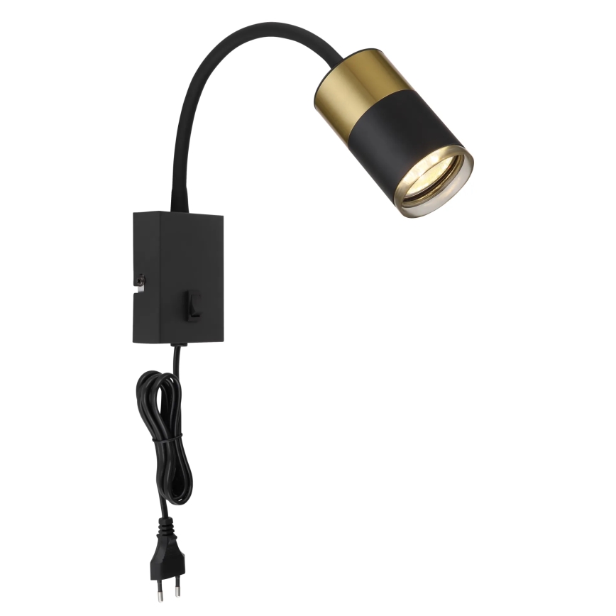 Globo - Wandspot 1xGU10/25W/230V zwart/goud