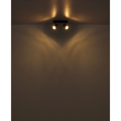 Globo - Spot 2xGU10/25W/230V wit/mat chroom