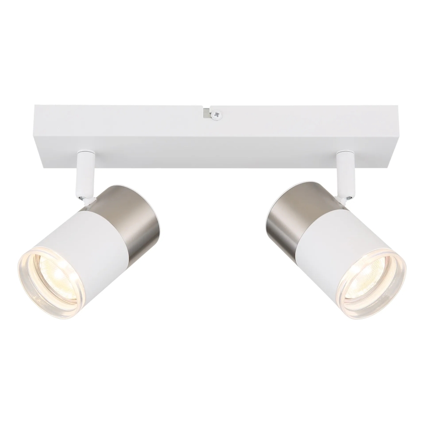 Globo - Spot 2xGU10/25W/230V wit/mat chroom