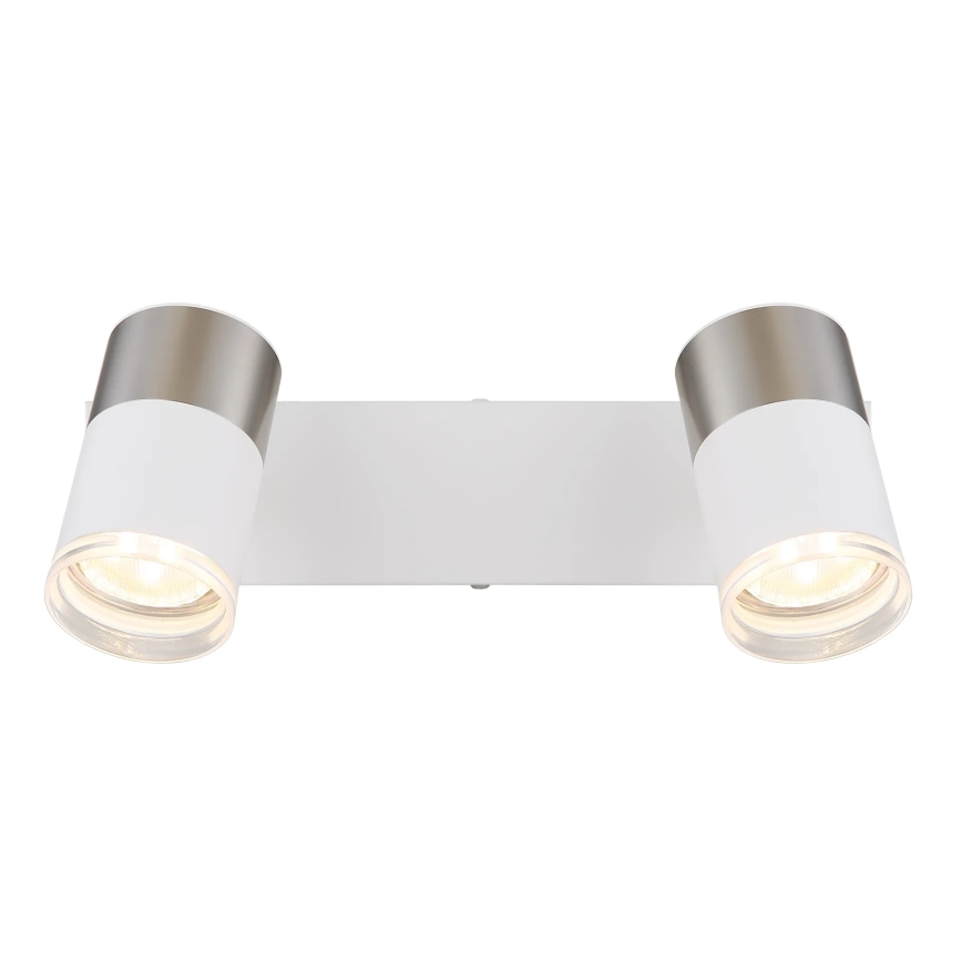 Globo - Spot 2xGU10/25W/230V wit/mat chroom