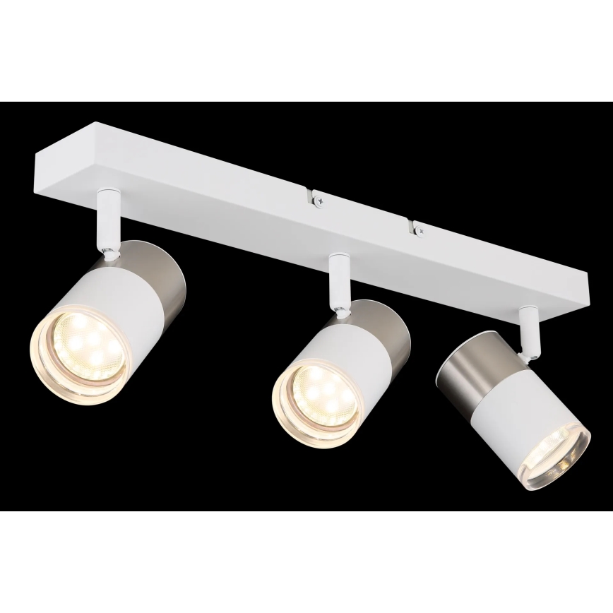 Globo - Spot 3xGU10/25W/230V blanc/chrome mat
