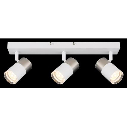 Globo - Spot 3xGU10/25W/230V blanc/chrome mat