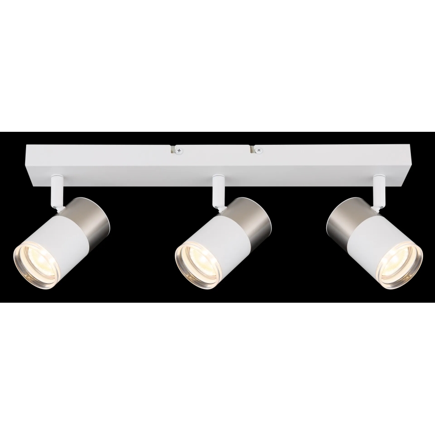 Globo - Spot 3xGU10/25W/230V blanc/chrome mat
