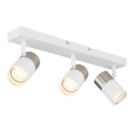 Globo - Spot 3xGU10/25W/230V blanc/chrome mat