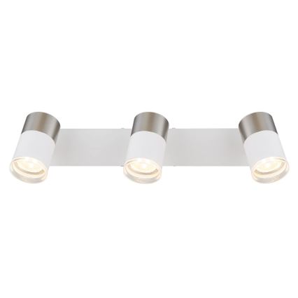 Globo - Spot 3xGU10/25W/230V blanc/chrome mat