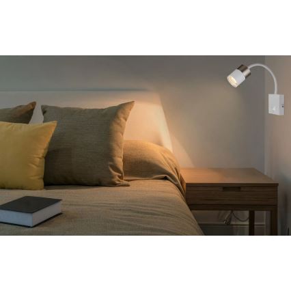 Globo - Wandspot 1xGU10/25W/230V wit/mat chroom