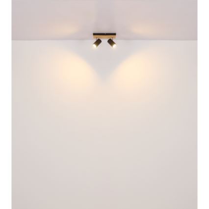 Globo - Spot 2xGU10/25W/230V zwart