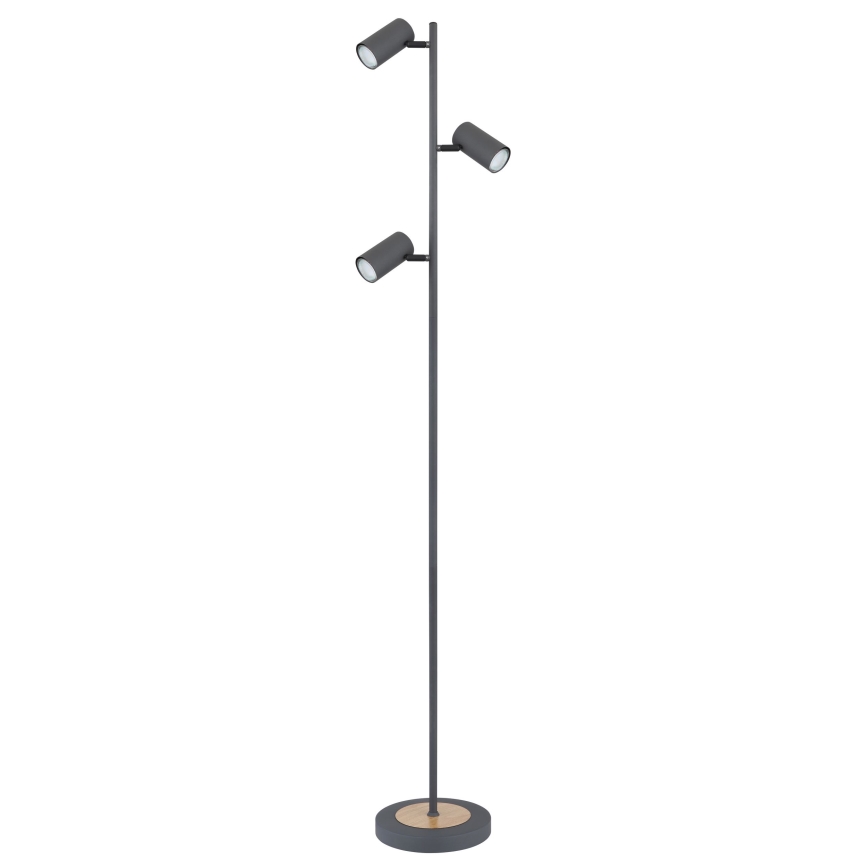 Globo - Staande Lamp 3xGU10/5W/230V grijs