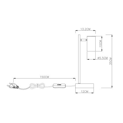 Globo - Lampe de table 1xGU10/5W/230V noir