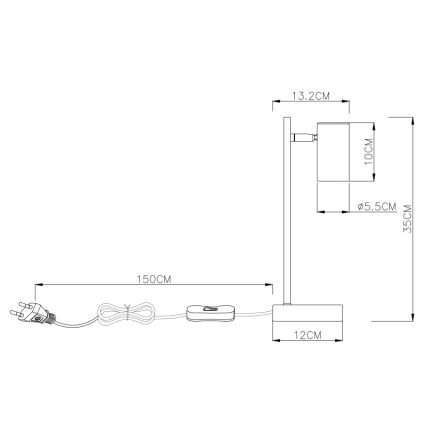 Globo - Tafellamp 1xGU10/5W/230V grijs/bruin